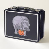 Lunch Box Joueur de basket-ball hippo (Dos)