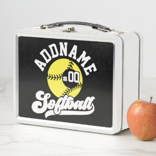 Lunch Box Joueur de softball personnalisé AJOUTER LE NOM Équ