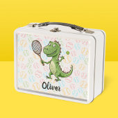 Lunch Box Joueur de tennis Cute Dinosaur