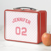 Lunch Box Joueuse rose Nom Jersey Numéro Enfants Filles Écol (En situation)