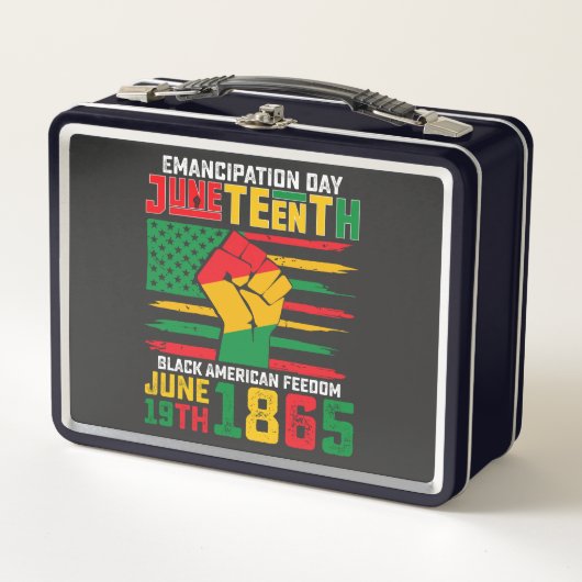 Lunch Box Jour de l'émancipation de Juneteenth Liberté des N (Devant)