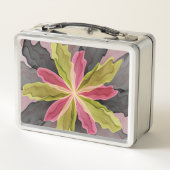 Lunch Box Joy, Vert rose Anthracite Imaginaire Fleur Fractal (Dos)