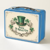 Lunch Box Joyeuse fête de la Saint-Patrick, motif de trèfle (Dos)
