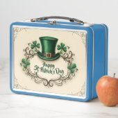 Lunch Box Joyeuse fête de la Saint-Patrick, motif de trèfle (En situation)