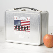 Lunch Box Joyeuse fête des vétérans Drapeau Silhouette Vecto (En situation)