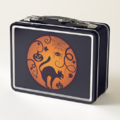 Lunch Box Joyeuse lanterne d'Halloween araignées et chauves- (Dos)
