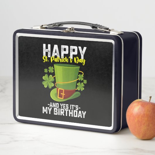 Lunch Box Joyeuse Saint-Patrick et oui c'est mon anniversair (En situation)