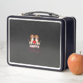 Lunch Box Joyeuse Saint-Valentin Couple de Beagles (En situation)