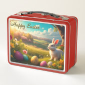 Lunch Box Joyeuses Pâques dans un paysage printanier (Dos)