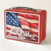 Lunch Box Joyeux 4 juillet - Fête de l'Indépendance (Dos)