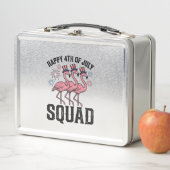 Lunch Box Joyeux 4 juillet Flamingo Squad Vector Design_1 (En situation)