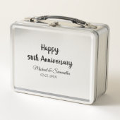 Lunch Box Joyeux 50e anniversaire ajouter nom du couple date (Devant)