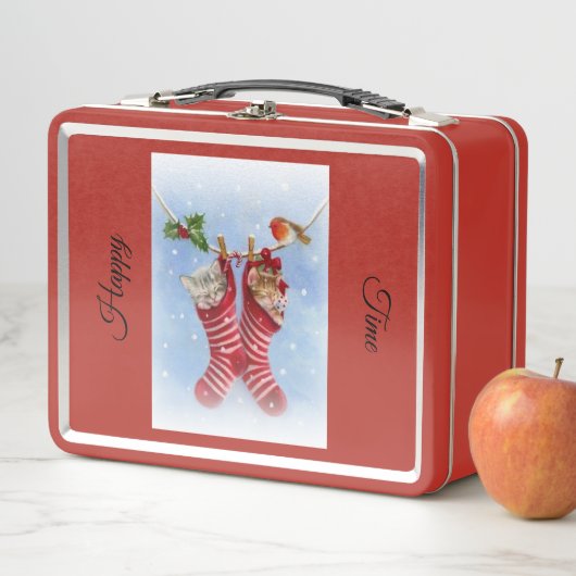 Lunch Box Joyeux chat (En situation)