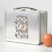 Lunch Box Joyeux choux huskies sibériens (En situation)