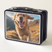 Lunch Box Joyeux Golden Retriever en cours (Dos)