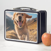 Lunch Box Joyeux Golden Retriever en cours (En situation)