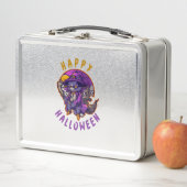 Lunch Box Joyeux Halloween Sorcière de Halloween Chat (En situation)