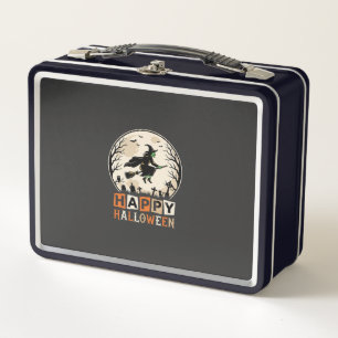 Lunch Box Joyeux Halloween Sorcière Lune Cimetière Conceptio