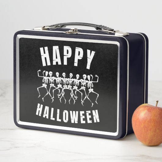 LUNCH BOX JOYEUX HALLOWEEN SQUELETTES DANSEURS (En situation)