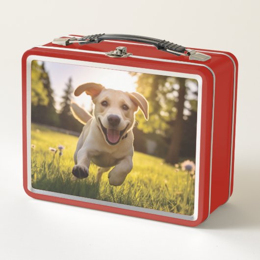 Lunch Box Joyeux Labrador Puppy Running (Devant)