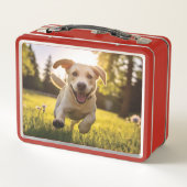 Lunch Box Joyeux Labrador Puppy Running (Dos)