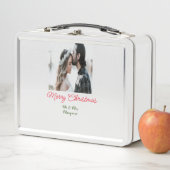 Lunch Box Joyeux Noël couple photo ajouter nom heureux vacan (En situation)