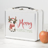 Lunch Box Joyeux Noël vache mignonne (En situation)