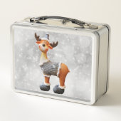 Lunch Box Joyeux orignal de Noël portant un casquette (Dos)