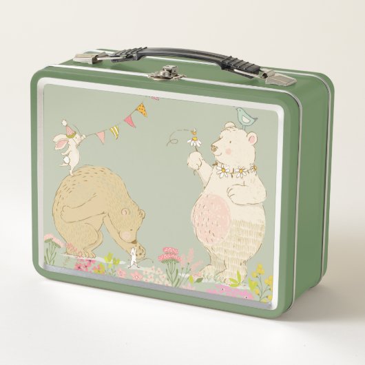 Lunch Box Joyeux ours printaniers (Devant)