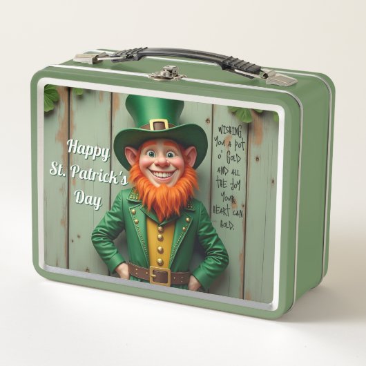 Lunch Box Joyeux Saint Patrick's Day Leprechaun (Devant)