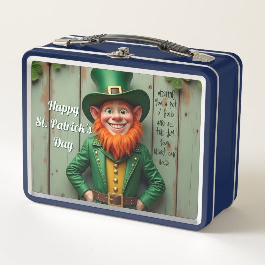 Lunch Box Joyeux Saint Patrick's Day Leprechaun (Devant)