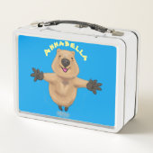 Lunch Box Joyeux sauter quokka dessin animé (Dos)