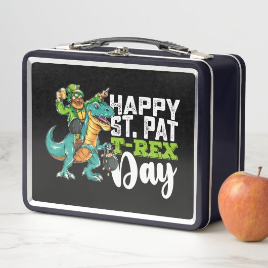 Lunch Box Joyeux St Patrick's Day Pat T Rex Dinosaur (En situation)