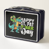 Lunch Box Joyeux St Patrick's Day Pat T Rex Dinosaur (Devant)