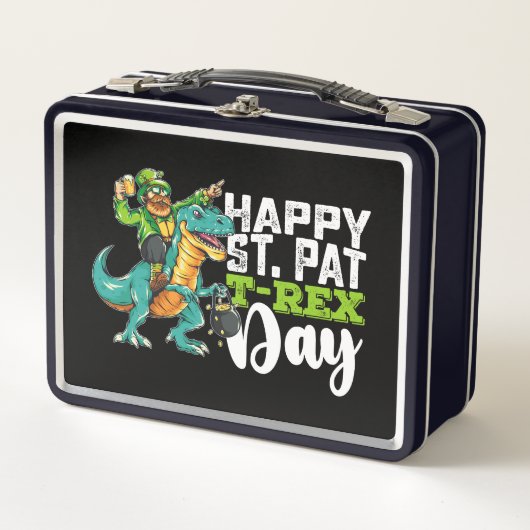 Lunch Box Joyeux St Patrick's Day Pat T Rex Dinosaur (Devant)