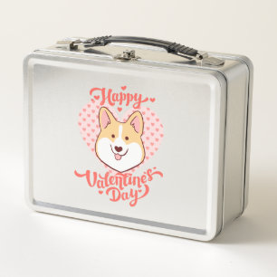 Lunch Box Joyeux Valentines Jour mignon Corgi Chien