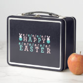 Lunch Box Joyeux voeux de Pâques - Drôle lapin Pâques (En situation)