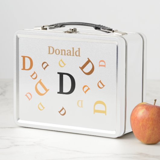 Lunch Box - Jumged Letters in Oranje (In situ)