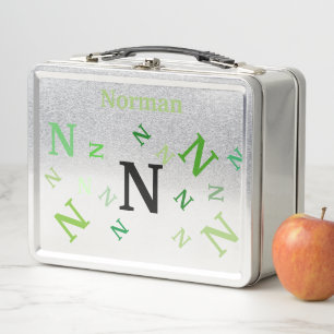 Lunch Box - Jumked Letters in Green