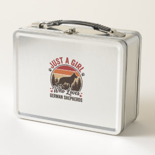 Lunch Box Juste Une Fille Berger Allemand Vintage Amoureux D