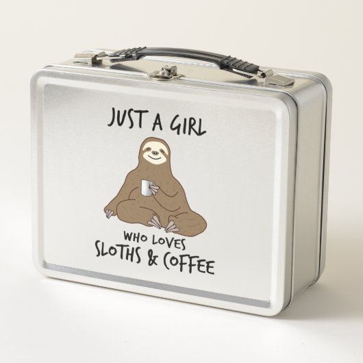 Lunch Box Juste une fille qui aime Sloths Coffee (Devant)