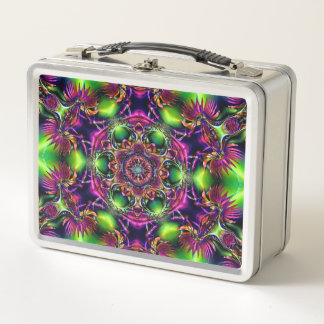 Lunch Box Kaleidoscope Néon Boîte à Pain Métallique