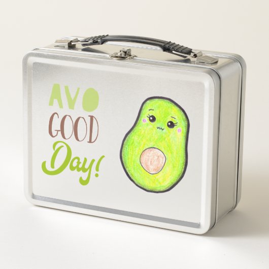 Lunch Box Kawaii avocado avo bon jour pun mignon nourriture  (Devant)