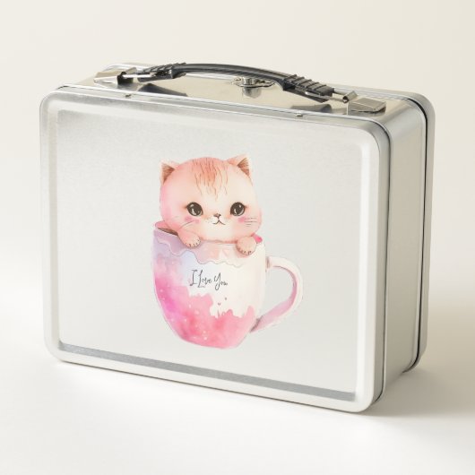 Lunch Box Kawaii Chat Chibi Rose Blushing (Dos)