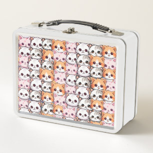 Lunch Box Kawaii Chat félin Kitten visage animal de compagni