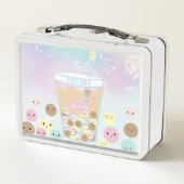 Lunch Box Kawaii Cute Tapioca Pearl Buble Milk Tea Rainbow (Dos)