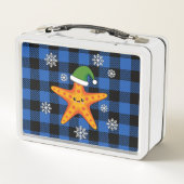 Lunch Box Kawaii Xmas Starfish sur Blue Buffalo Motif (Dos)