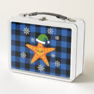 Lunch Box Kawaii Xmas Starfish sur Blue Buffalo Motif