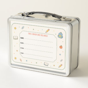 Lunch Box Kit de devoirs personnalisés et d'organisation pou