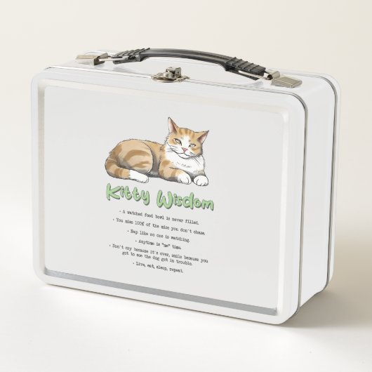 Lunch Box Kitty Wisdom - Règles de chats amusantes avec un c (Devant)